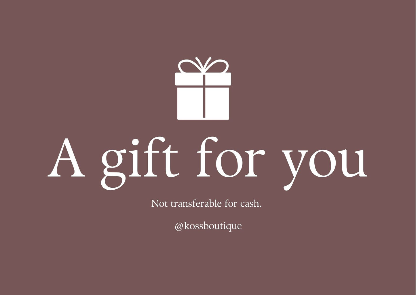 Koss Boutique Gift Card